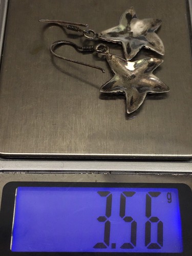 Beautiful Set Of Sterling Silver Starfish Earrings