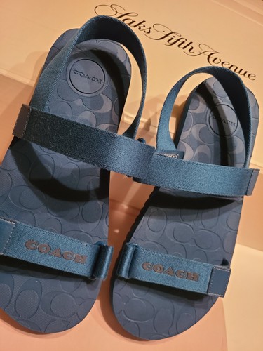 【箱付き未使用】COACH　ブルー　青　サンダル　バックストラップ $_12.JPG?set_id=880000500F