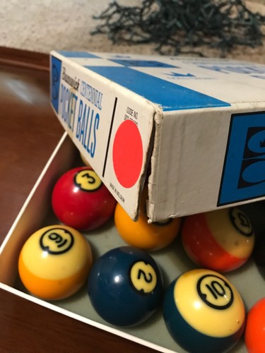 vintage Brunswick Gold Crown Pool Balls