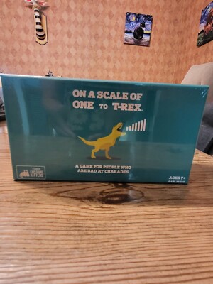 Exploding Kittens On a Scale of One to T-Rex Party Card Game Night Charades NIB