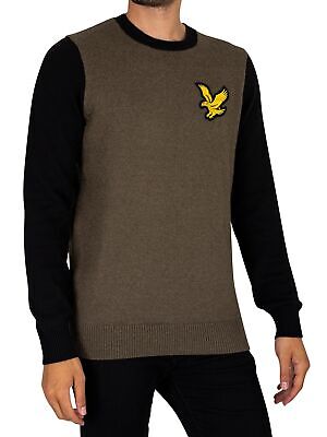

Мужская рубашка блочного цвета Lyle - Scott Crew Knit, зеленая, Зеленый