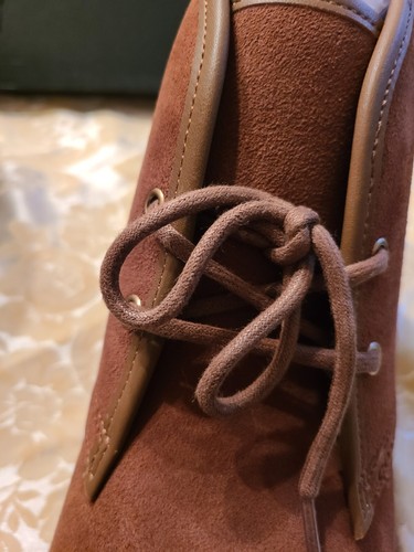 Pre-owned Coach $450  Men Suede Leather Shoes Boots 11 D Brown Limited Edition