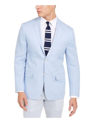 

LAUREN RALPH LAUREN Мужской светло-синий однобортный пиджак Ultraflex, 40 л, Light blue