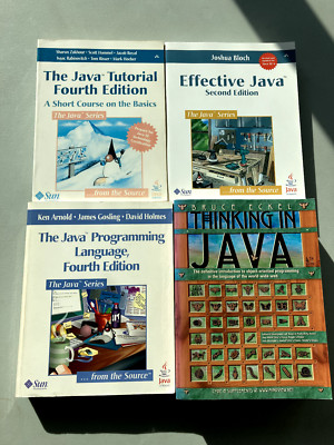 Java Programming Coding Book Lot (Bloch, Eckel, Arnold, Zakhour, Hommel)