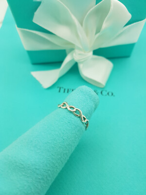 Tiffany & Co. Silver Infinity Links Ring Size M UK, 6.25 US or 51.5 EU