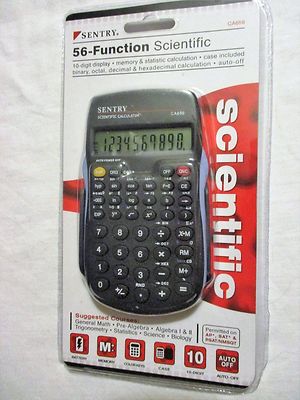 Sentry 56-Function Scientific Calculator, Black (CA656) New Sealed Free Shipping