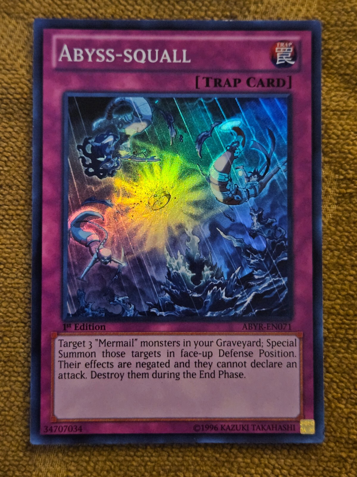 Yu-Gi-Oh! Abyss-squall (ABYR-EN071) Super Rare - 1st Edition Sammelkarte Aus Abyss Rising