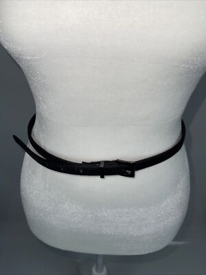 Mango Vegan Leather Skinny Belt Size S!