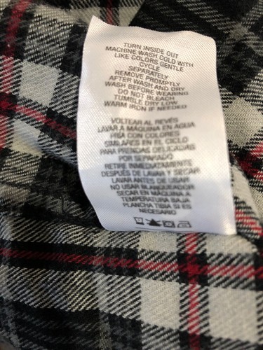 Roebuck & Co Flannel Young  Men&rdquo;s Shirt Small 2 Pockets Plaid