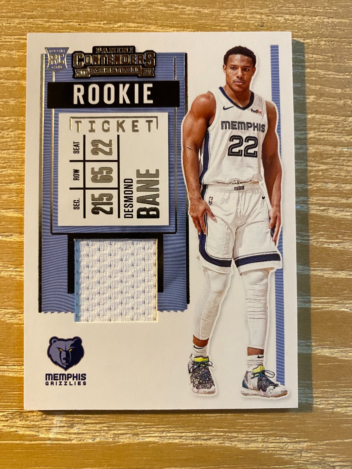 Desmond Bane RC rookie auto jersey /99シリ 20-21 Contenders Rookie Ticket Desmond Bane Rc Jersey