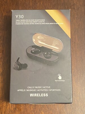 NEW Y30 Truly Wireless In Ear Headphones  Bluetooth, Touch Control