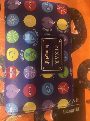 Disney Loungefly Bing Bong and Joy Pixar Inside Out Zip Wallet  Brand New NWT