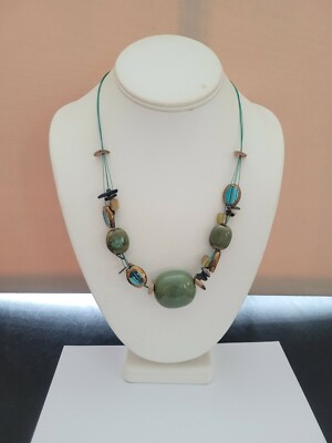 NWOT Premier Designs Jewelry ISLAND GIRL 18''-20'' Ceramic Glass & Beads Necklace