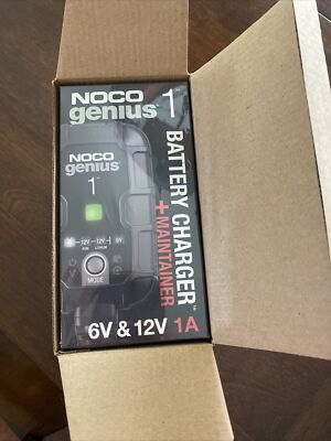 NOCO GENIUS1, 1-Amp Fully-Automatic Smart Charger, 6V and 12V Battery Charger