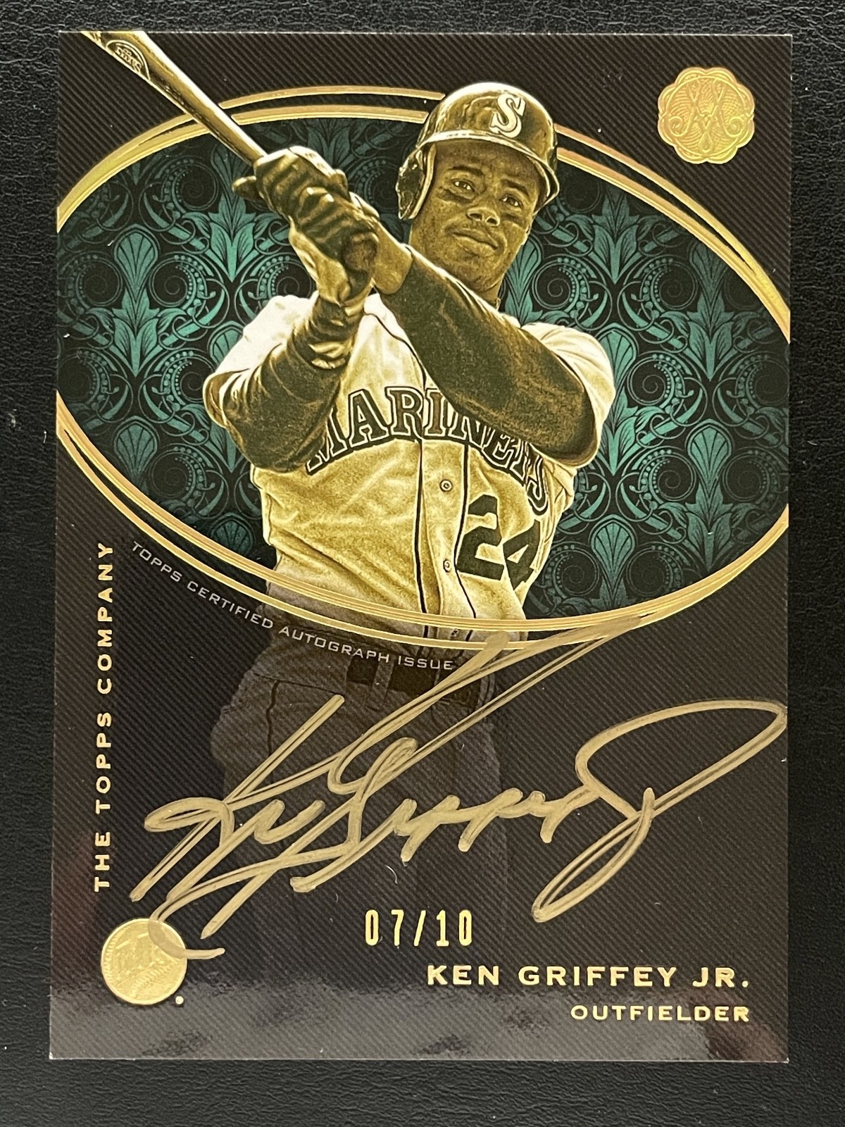 2016 Topps Golden Engravings Mint Ken Griffey Jr. 7/10 on card Autograph Auto