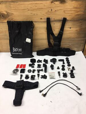 Black Pro 15-in-1 Basic Common Outdoor Sports Kit for All GoPro Hero 4