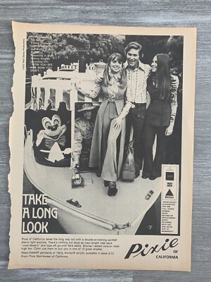 1972 PIXIE OF CALIFORNIA 8x11'' Print Ad FN 6.0 Mickey Mouse