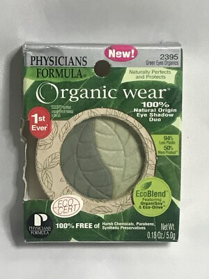 Physicians Formula Organic Wear Eye Shadow Duo, # 2395 Green Eyes Organics