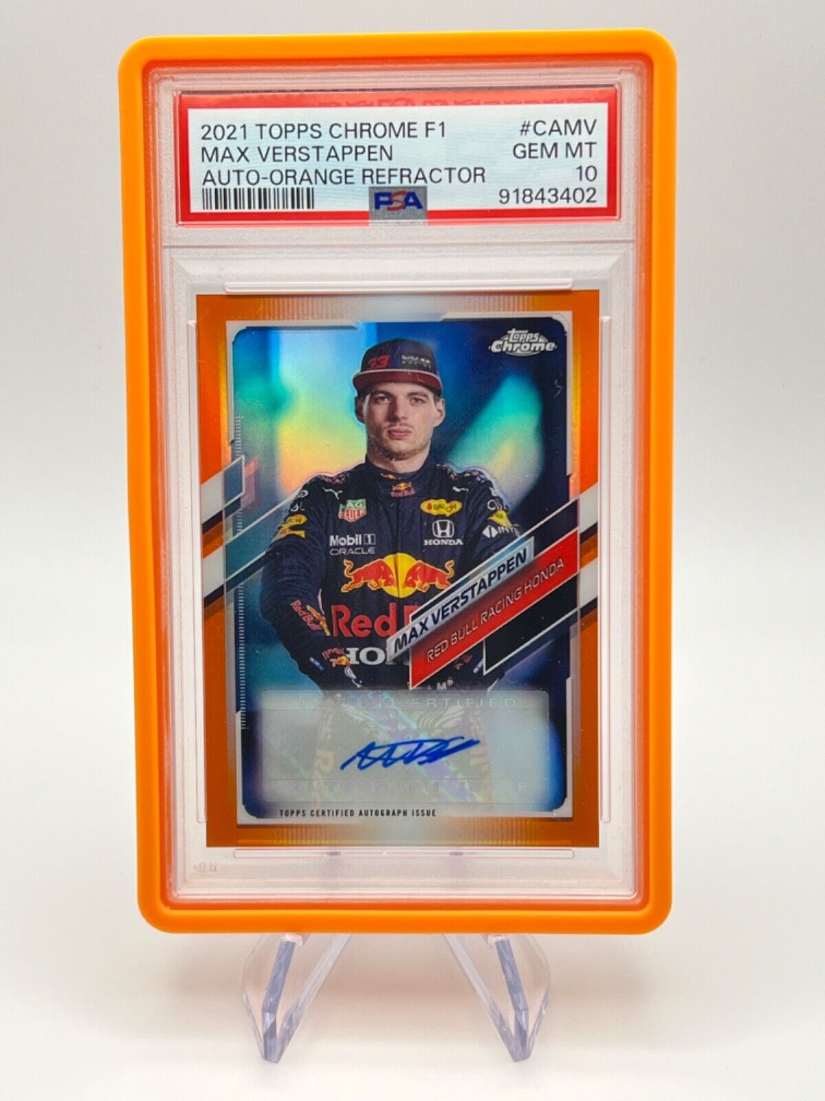 2021 Topps Chrome Formula 1 Max Verstappen PSA 10 Orange 2021 Topps Chrome Formula 1 Max Verstappen PSA 10 Orange