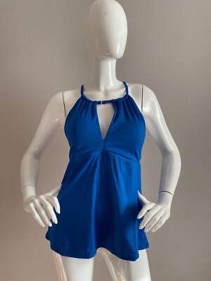 New Swim Systems Mirage Tankini Nile Blue Color Women s Top Size DD-Cup