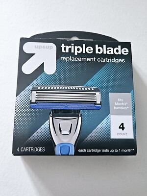 Up & Up Triple Blade 4 count Replacement Cartridges for Mach 3 Handles
