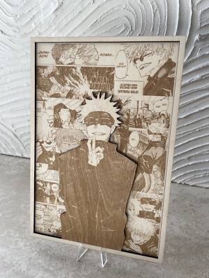 Jujutsu Kaisen Saturo Gojo jjk Holz Bild