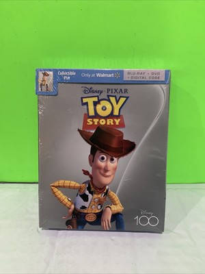 Toy Story Disney 100 Edition Blu-Ray & DVD with Collectible Pin New