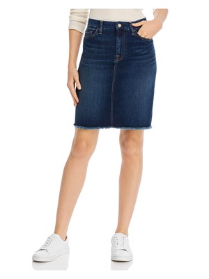 

Женская синяя джинсовая короткая юбка-карандаш Jen 7 By 7 For All Mankind для юниоров, Синий