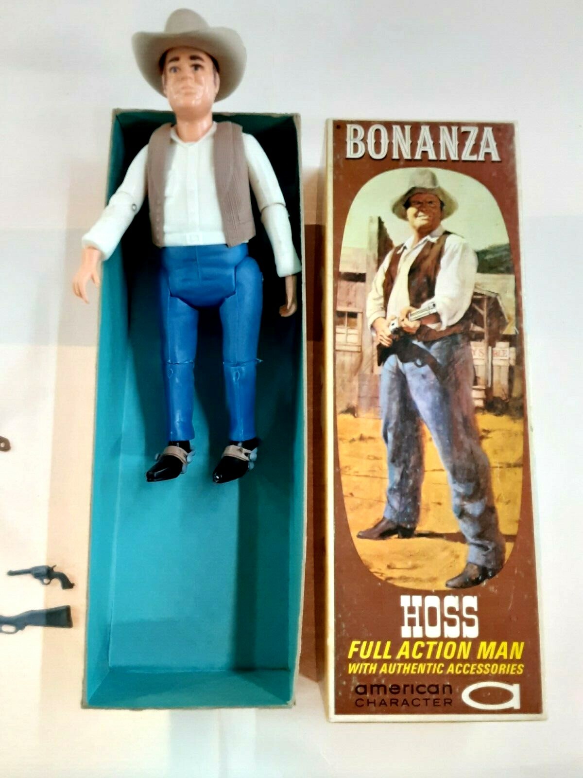 Vintage 1960's American Character Bonanza Hoss Figurine Original NM Box