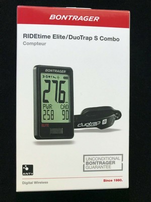 bontrager ridetime elite cycling computer with duotrap s
