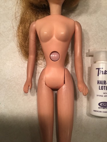 1965 VINTAGE TRESSY MAKEUP DOLL BLOND GROWING Hair Coloring Hair Set Lotion