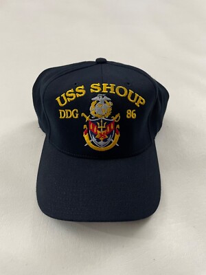 The Corps USS Shoup DDG 86 Blue Fitted Baseball Cap Size L/XL