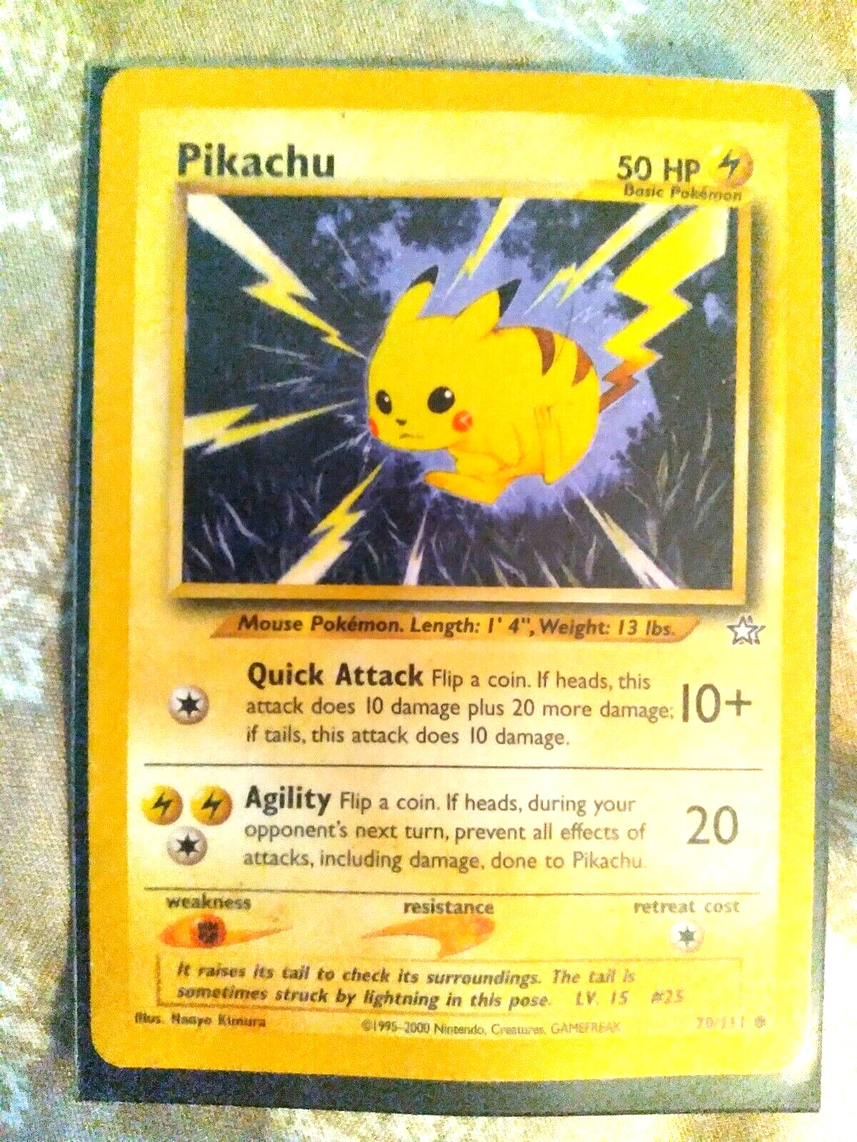 2*M様 未剥がし品 ポケモンカードneo PIKACHU the Movie Pokemon Pikachu movie 2000 Neo Glossy Edition Card Flawless