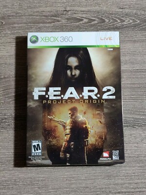 F.E.A.R. 2: Project Origin + Slipcover (Xbox 360) FEAR Brand New Factory Sealed