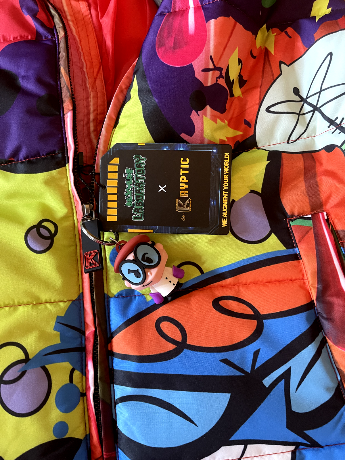 Pre-owned Cartoon Network 2x Xxl Dexters Laboratory Dekryptic Puffer Jacket Coat Mandark Dee Dee Mens In Multicolor