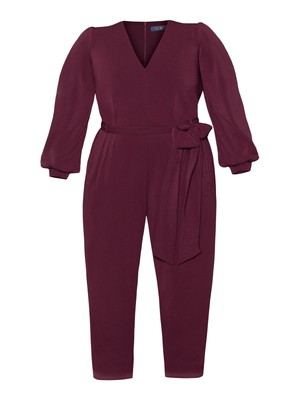 

RACHEL RACHEL ROY Женский бордовый комбинезон прямого кроя с поясом плюс, Burgundy