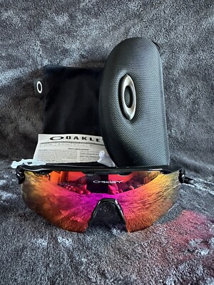 NEW Oakley RADAR EV PATH OO9208 Polished Black Frame W/PRIZM RED LENS. TRENDY!