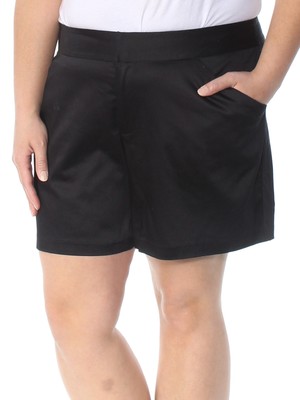 

INC Womens Black Flat Front Short Size, Черный, 486771099