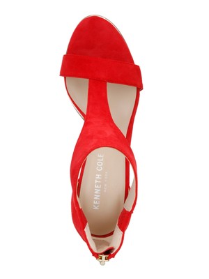 

KENNETH COLE Женские красные кожаные сандалии Brooke с Т-образным ремешком и миндалевидным носком на шпильке, размер 8 м, Красный, KLF9005SU