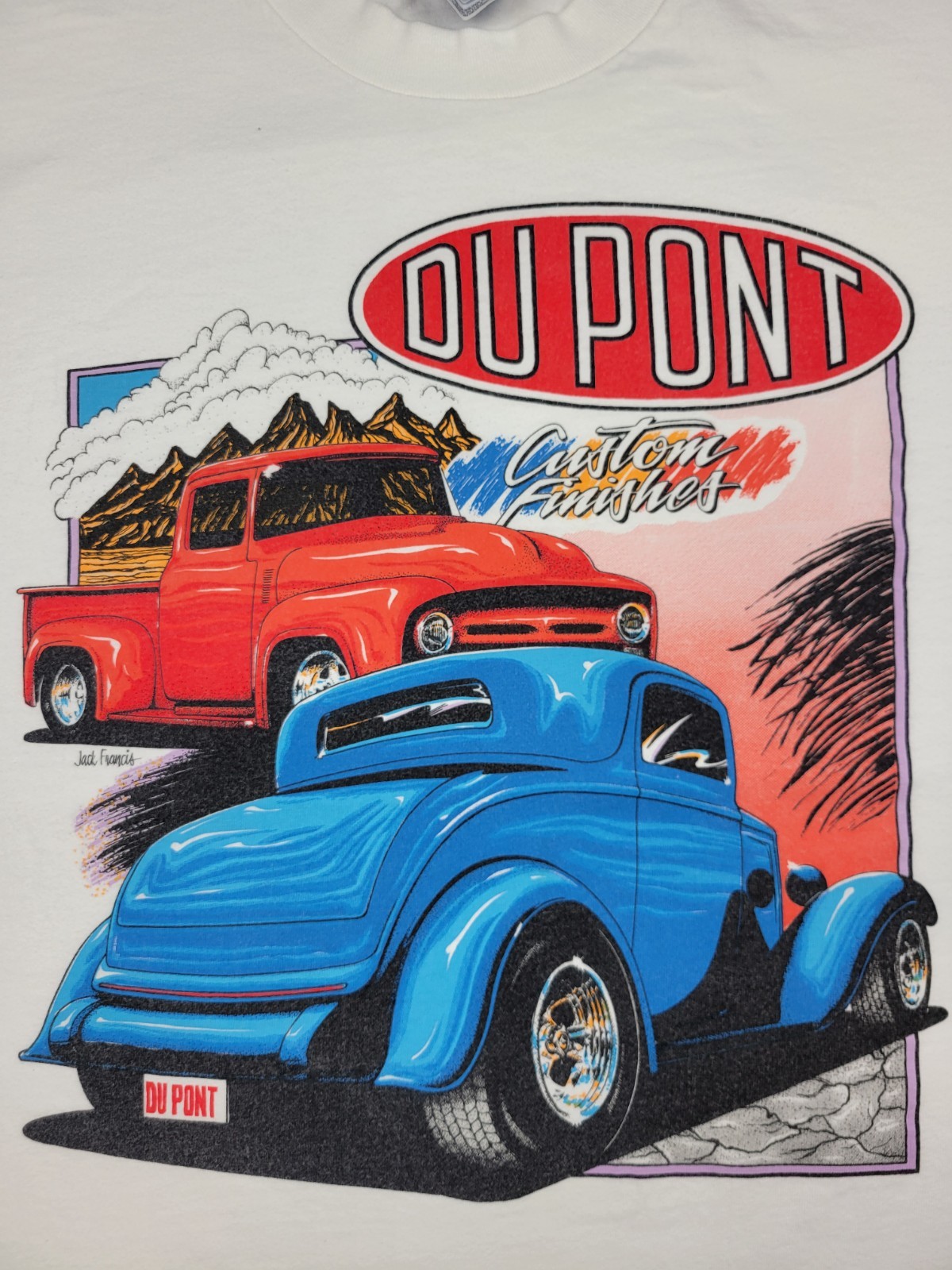 Vintage DuPont Custom Finishes Hot Rod Ford Coupe F-100 Jack Francis Shirt Sz XL