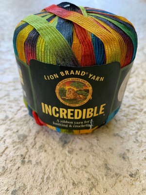 1 Skein Color City Lights #203 Lion Brand Incredible Nylon Ribbon Yarn