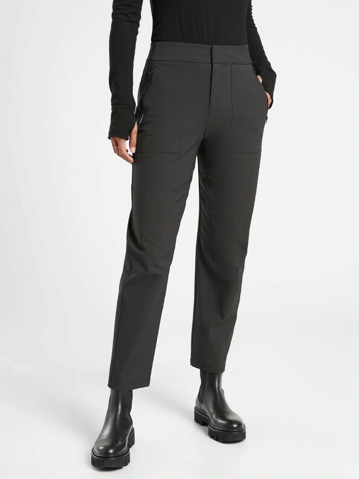 

Брюки ATHLETA Wander Hybrid Straight Leg  (маленькие), черные #982456 НОВИНКА, Черный