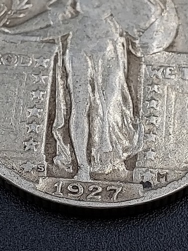 1927-S Standing Liberty Quarter / USA 25 Cent Silver Coin