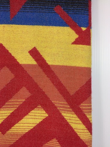 Vintage Wool Southwest Mexican Fringed Serape Blanket Rug 67 X 29 FAST FREE SHIP