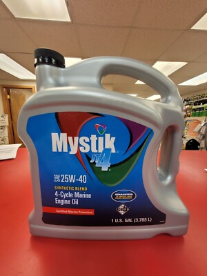 Mystik  Marine Engine Oil, Semi Synthetic, 25W40, 1-Gallon - Mercury Yamaha