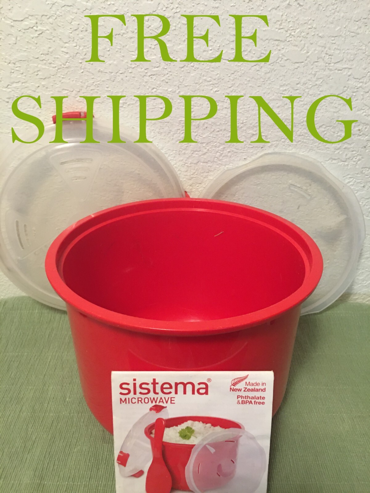 SISTEMA Microwave Rice Maker with Lid, Insert and