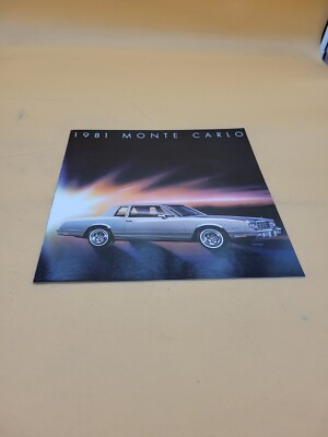 1981 CHEVROLET MONTE CARLO DEALER SHOWROOM SALES BROCHURE CATALOG BOOKLET