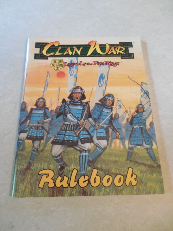 CLAN WAR: LEGEND OF THE FIVE RINGS - RULEBOOK, WIZARDS OF THE COAST, 1998, PB!