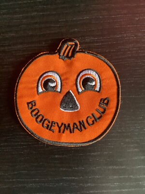 Local Boogeyman Club Embroidered Patch Pumpkin Jack O Lantern￼ Halloween Rare