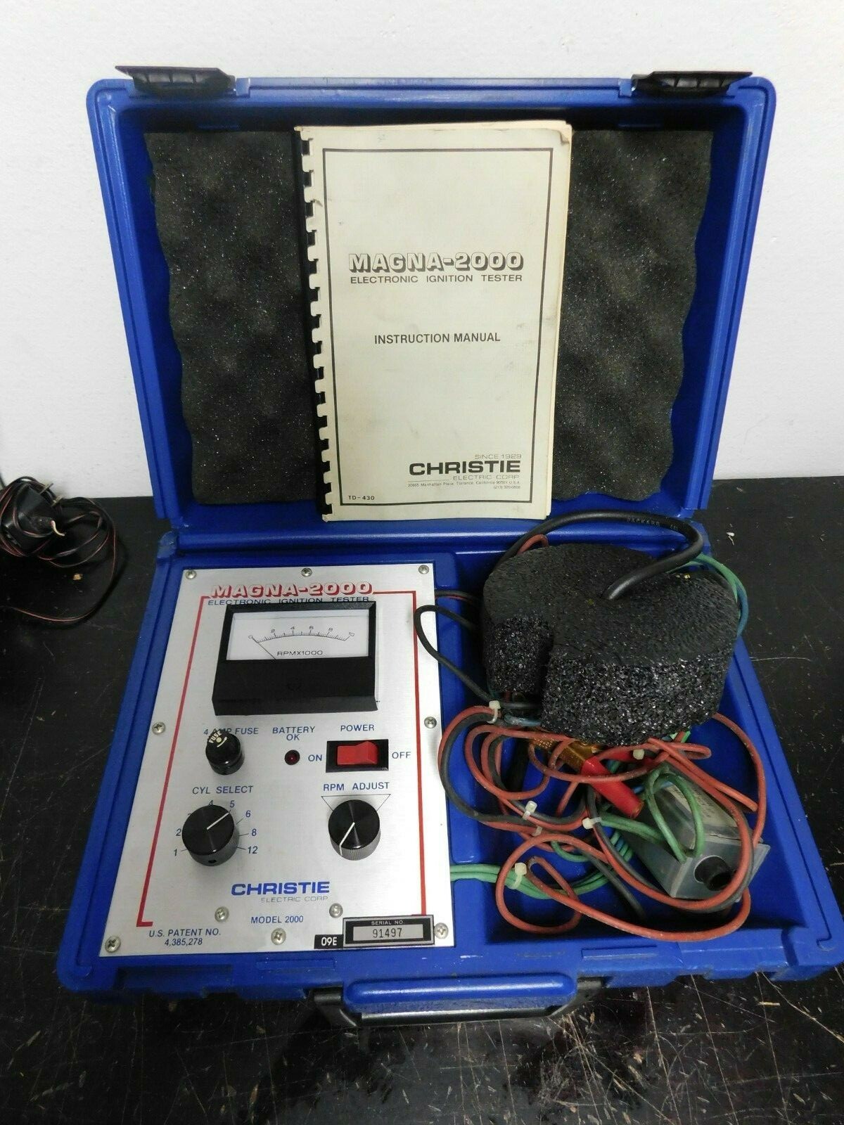 Vintage Magna 2000 Christie Electronic Ignition Tester With Case Automotive
